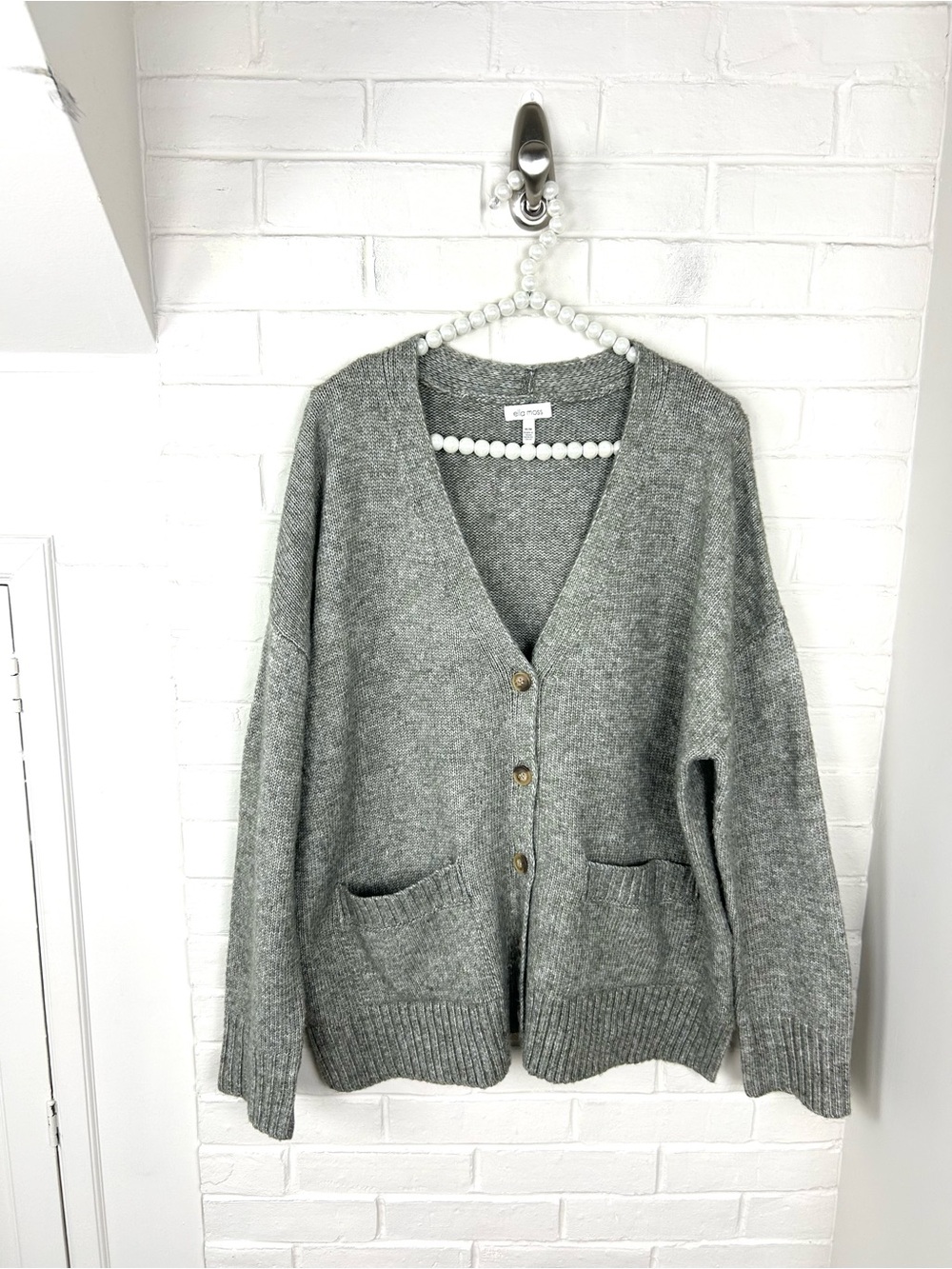 Ella Moss Knit Oversized Cardigan Sweater Size M